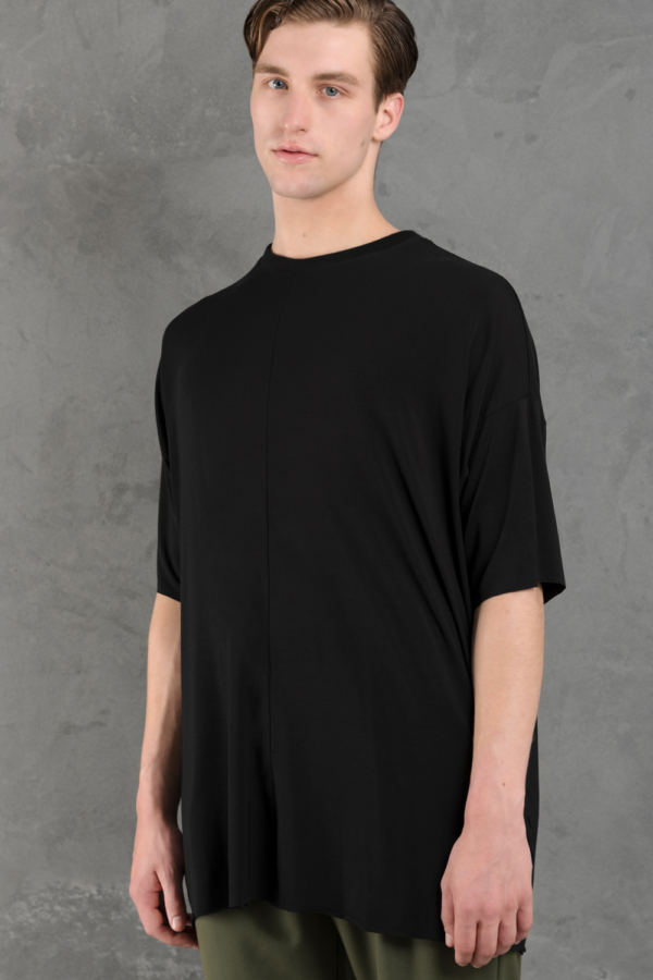 oversized black bamboo men's tee