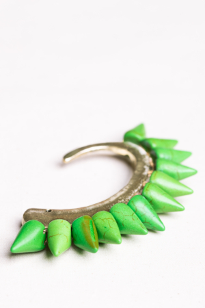 green spike ear cuff