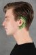 green spike men's ear cuff