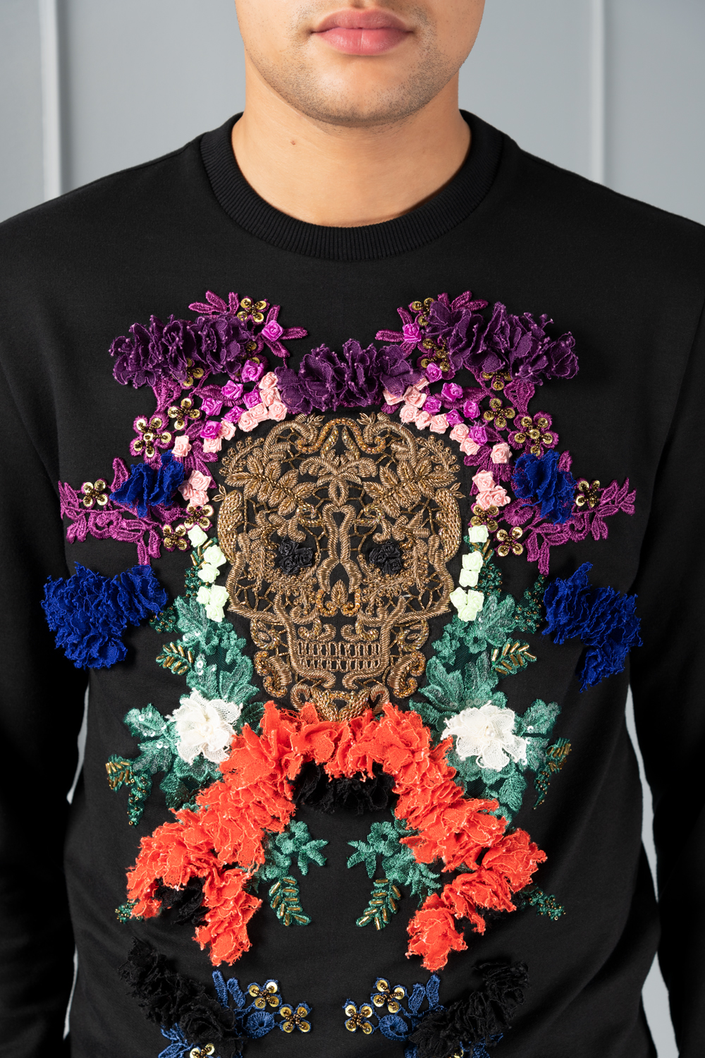 Skull sweater mens store