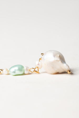 long baroque pearl earring