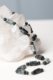 grey quartz lava stone necklace