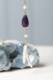 cultured pearl and amethyst earring