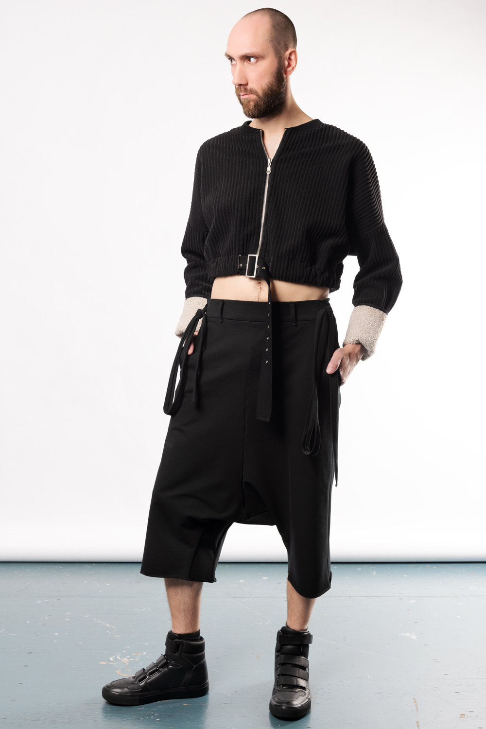 Mens cropped bomber jacket online