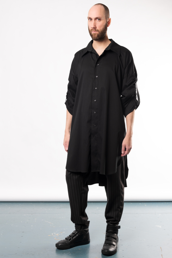 black oversized men's shirt