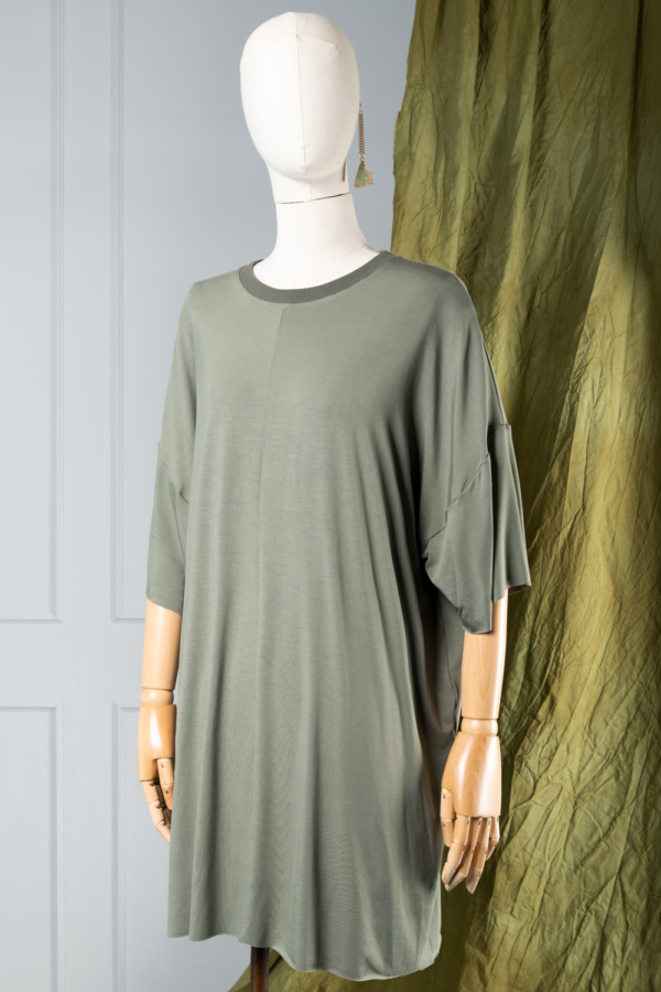 oversized green bamboo women's tee