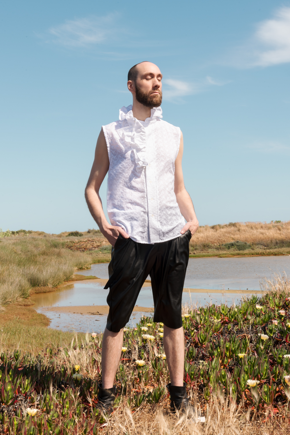 Black leather look shorts best sale