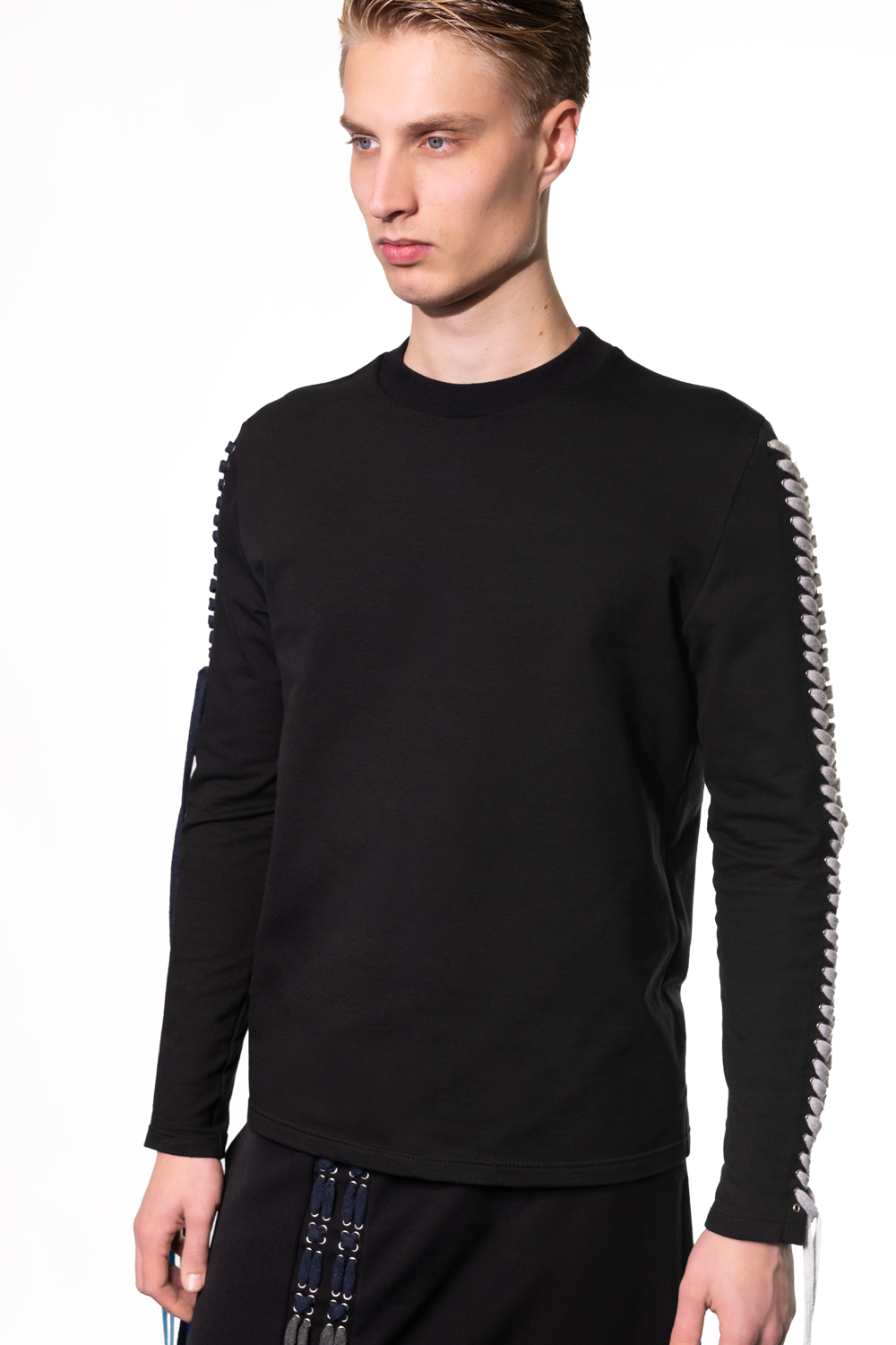 Black lace up sweater store