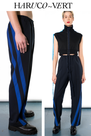 elegant blue unisex pants