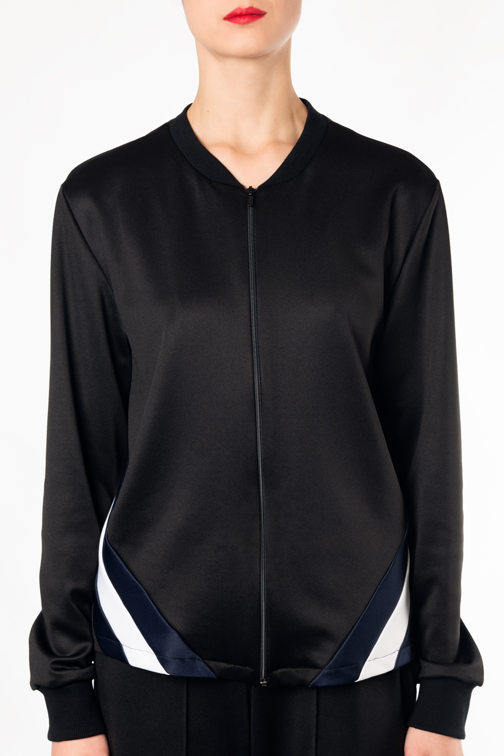 black twist women's track jacket