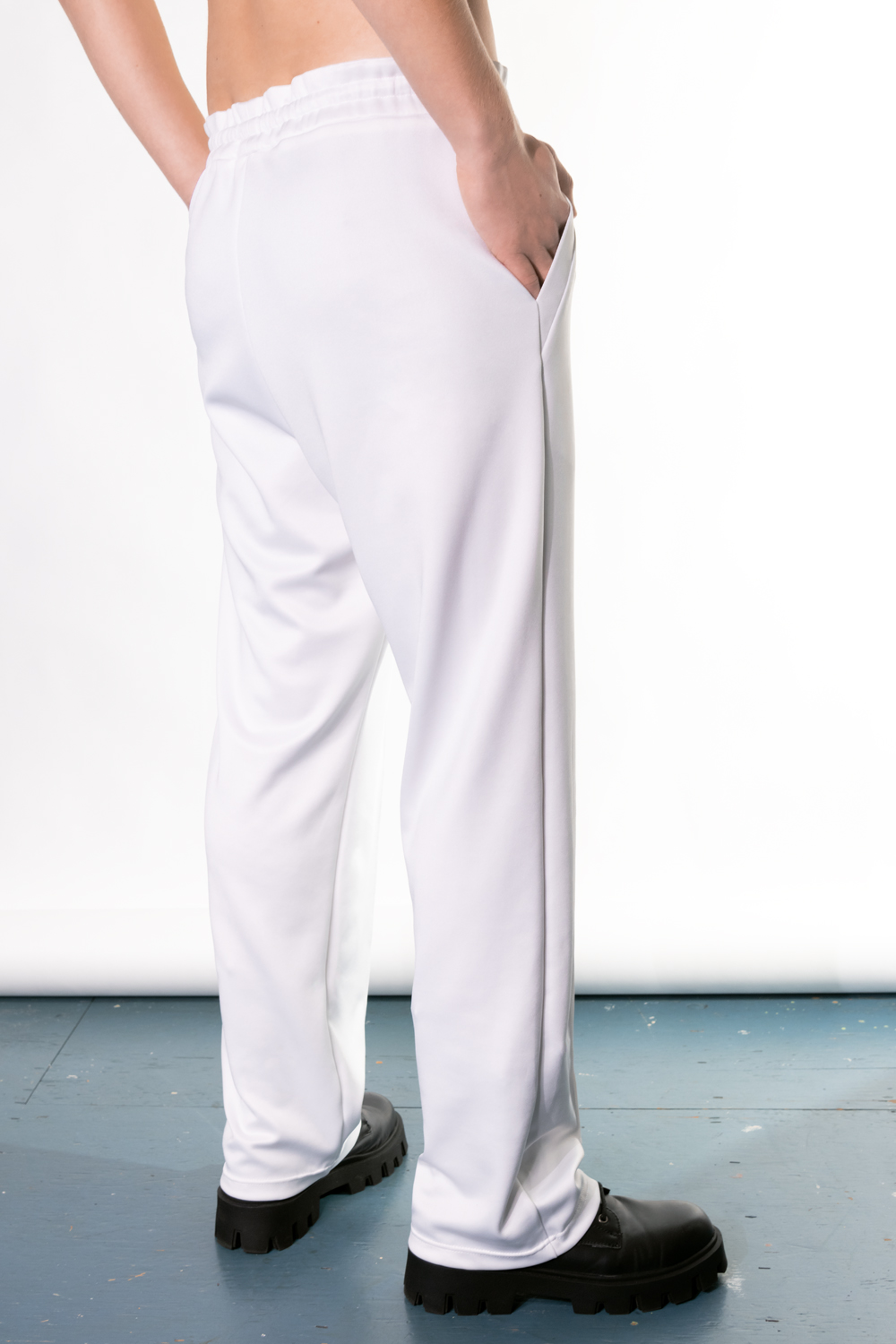 パンツ C CWEAT pants white Carolina Herrera - White Stretch Cotton Sateen Wide Leg Pant