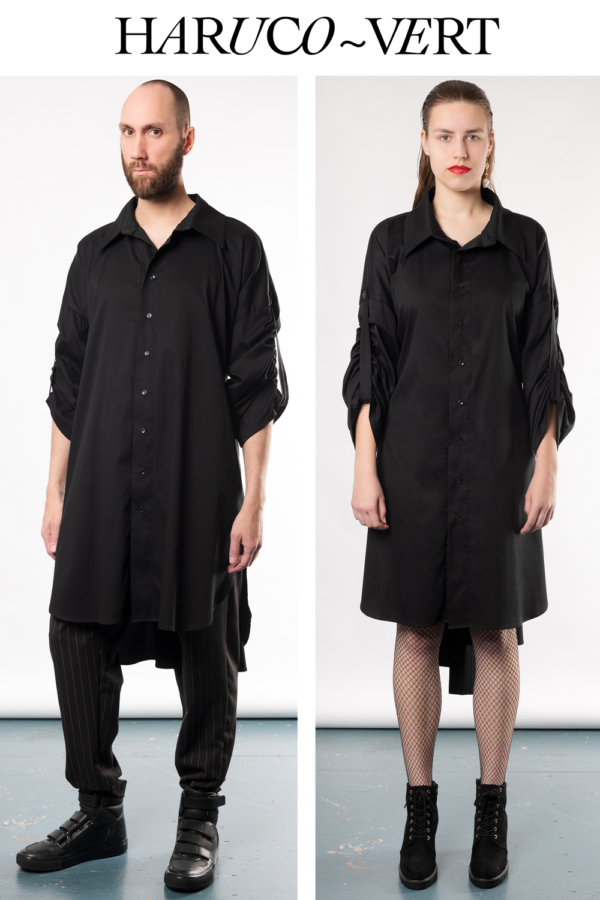 black oversized unisex shirt