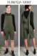 olive green unisex dungarees