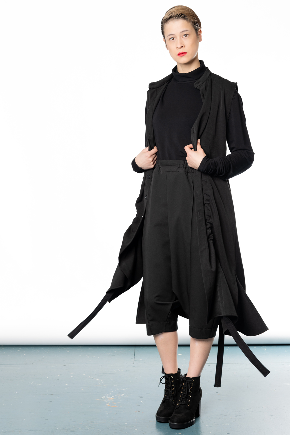 Turtleneck bamboo women s long sleeve Haruco vert