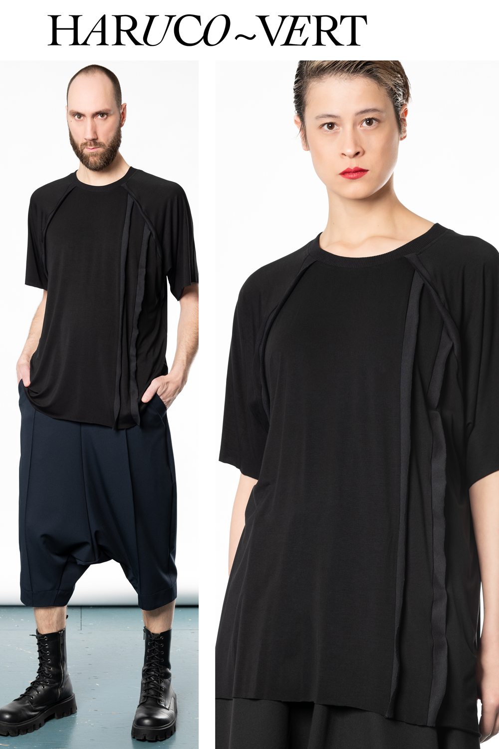 タグ付き　bamboo shoots L/S クルーネックT ブラック winered_c20e2a4a-18a7-48d5-