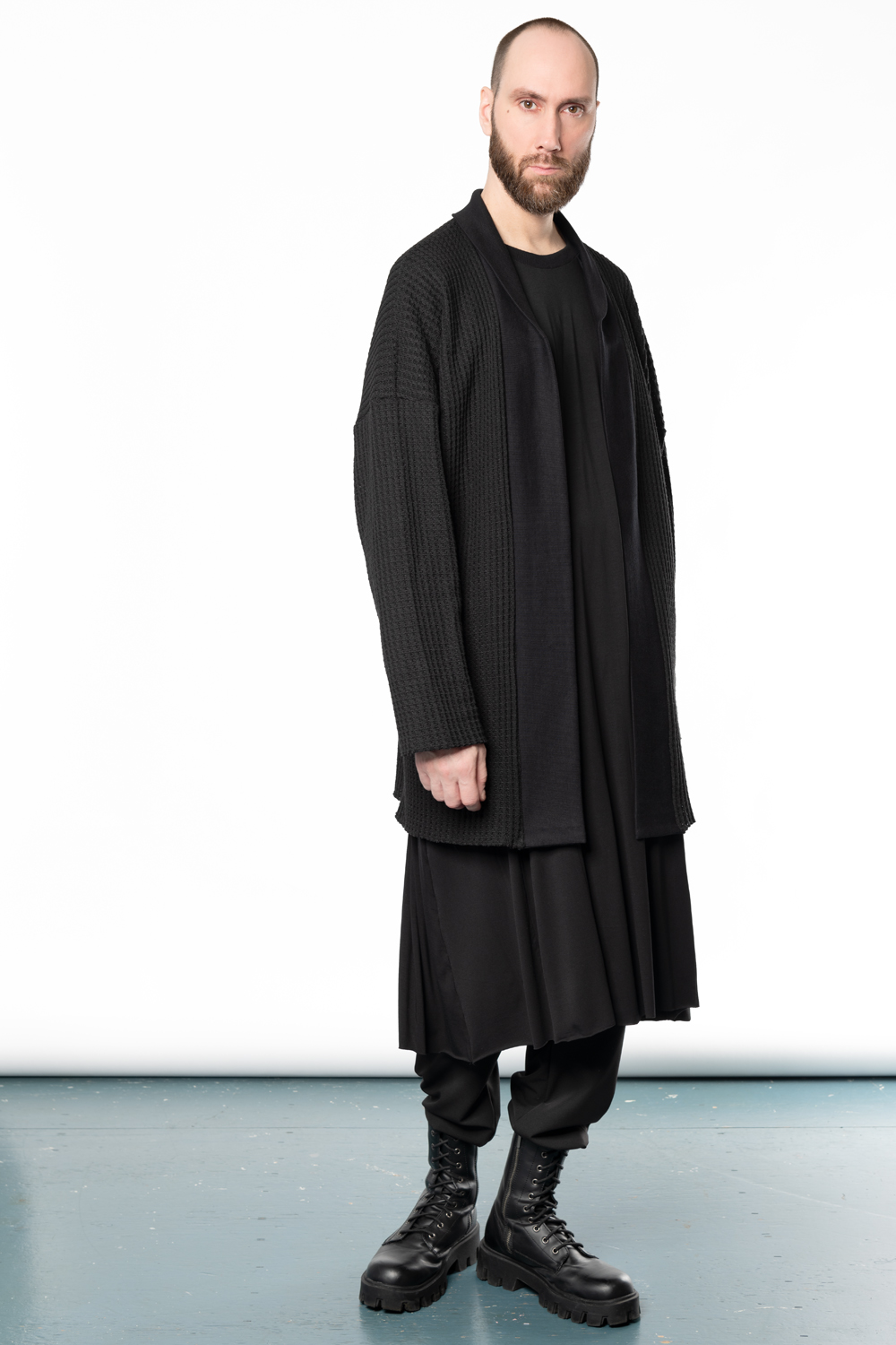 black bamboo men s t shirt dress Haruco vert