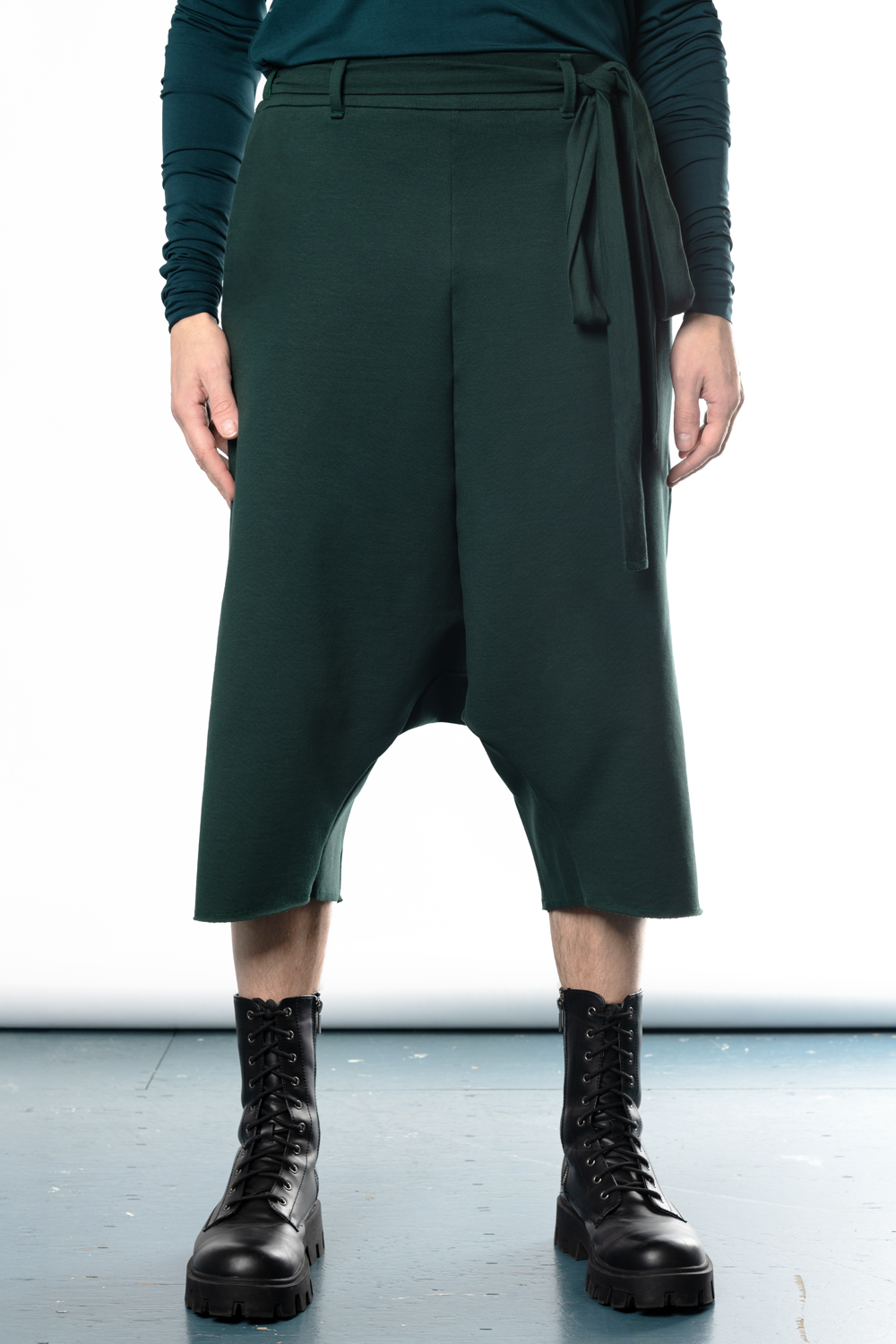 新品 salsation Crotch Pants DARK GREEN green cotton drop crotch pants | Haruco-vert