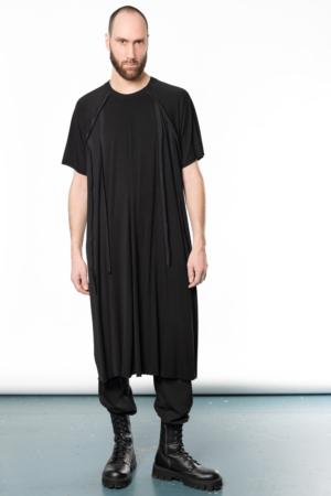 black bamboo men's t-shirt dress