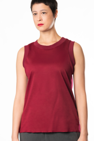 burgundy red women's tank top