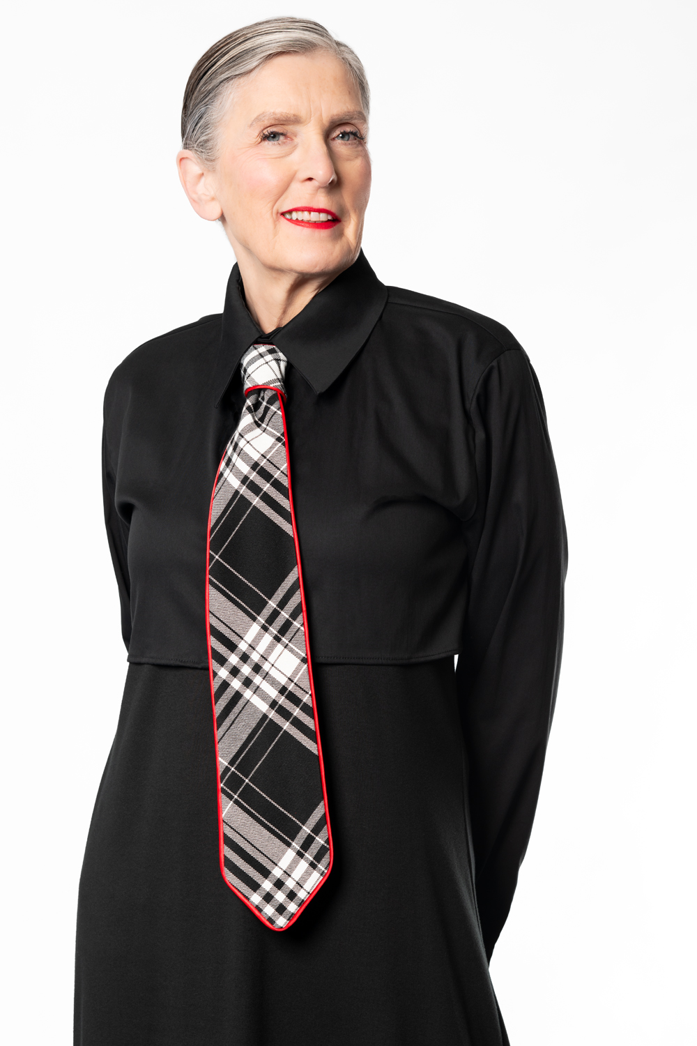 Alpan plaid women's tie - Image 2