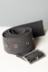 long grey eyelet belt