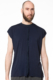 navy cap sleeve men's top