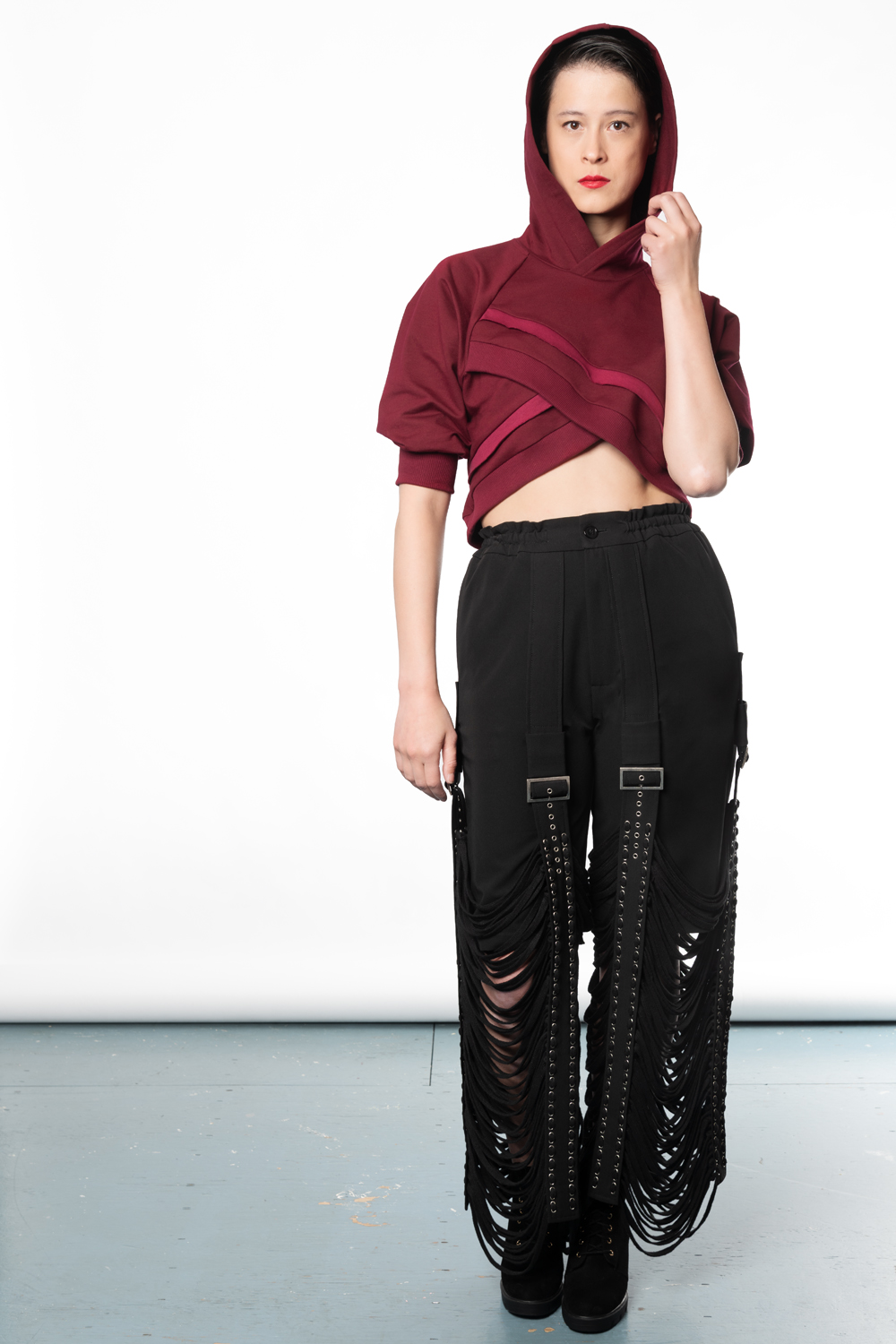 BAON】Mokuna Banding String Heart Corduroy Pants Hearujoy