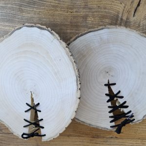 Baumscheibe mit gebundenem Riss ca. 23-29
