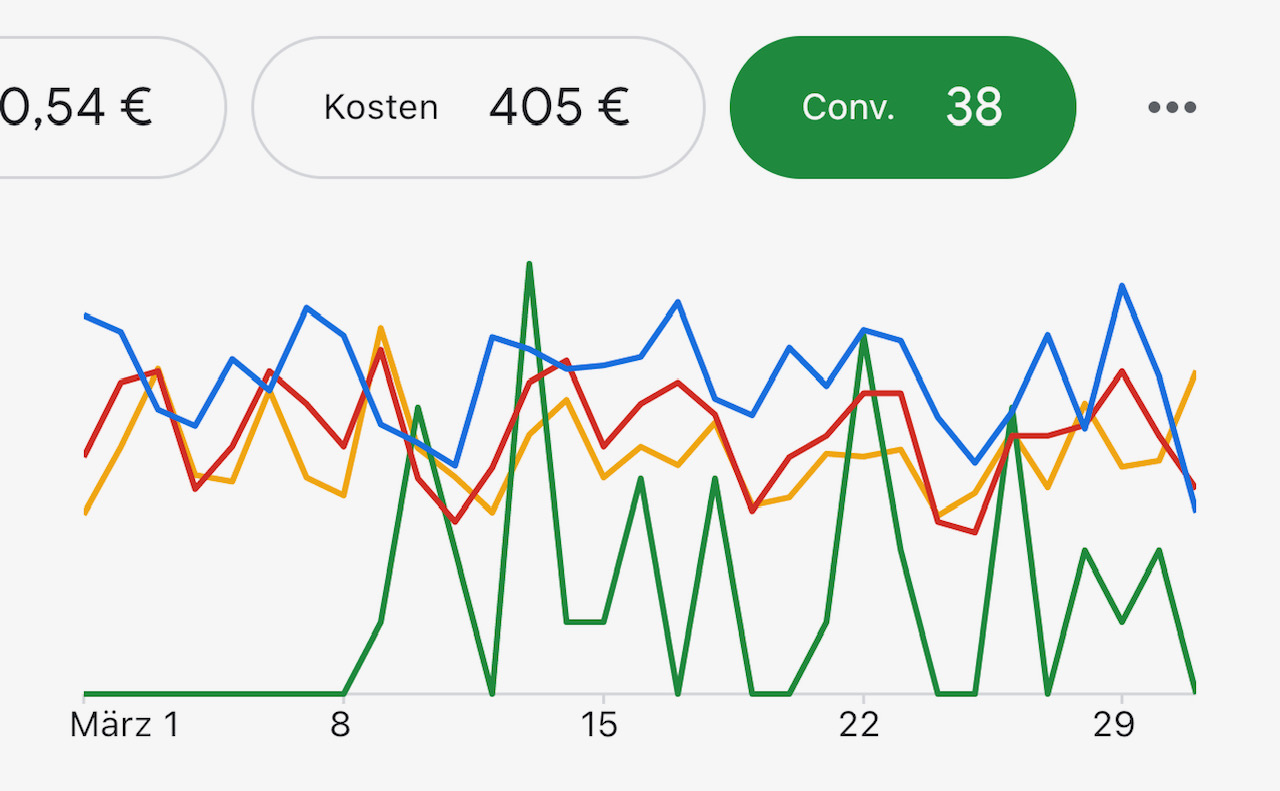 Conversion Beispiel eines Kunden der Google Ads Agentur Braunschweig