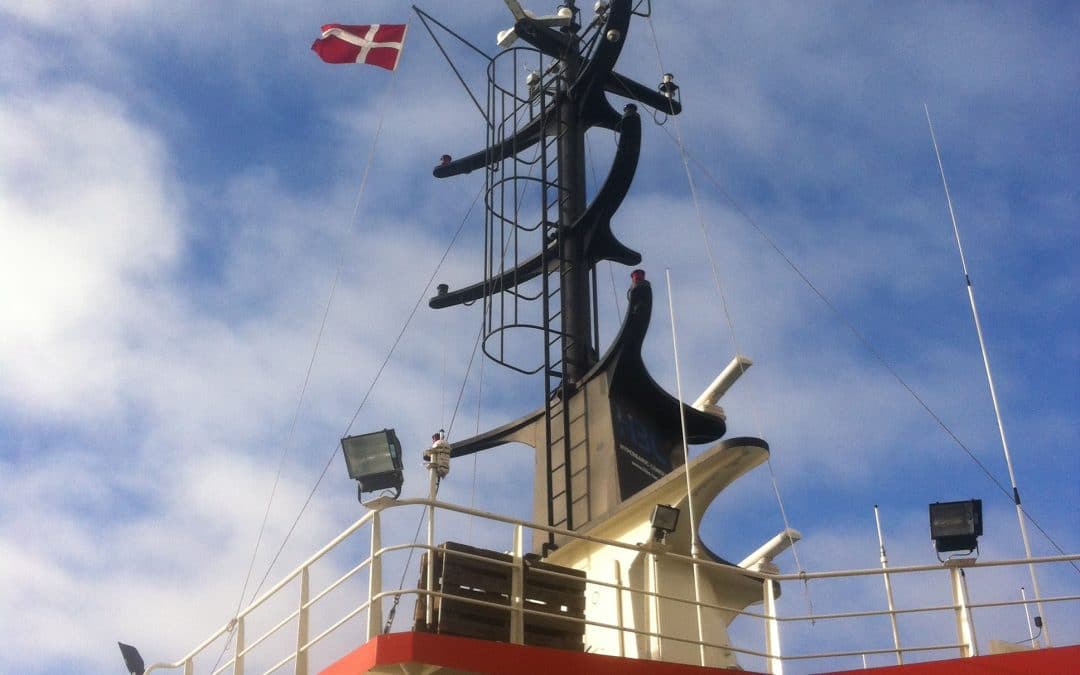 HBC Achiever on Danish flag