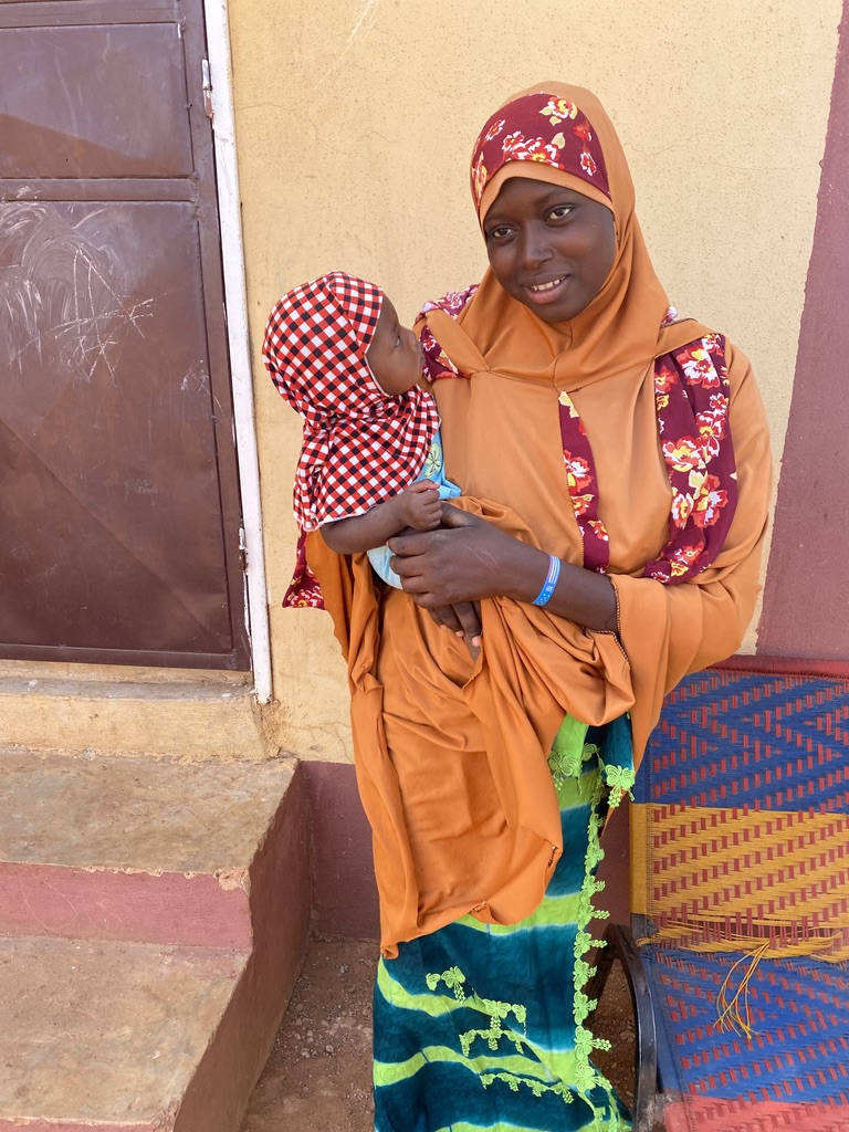 Adama Ibrahim with baby in Niger