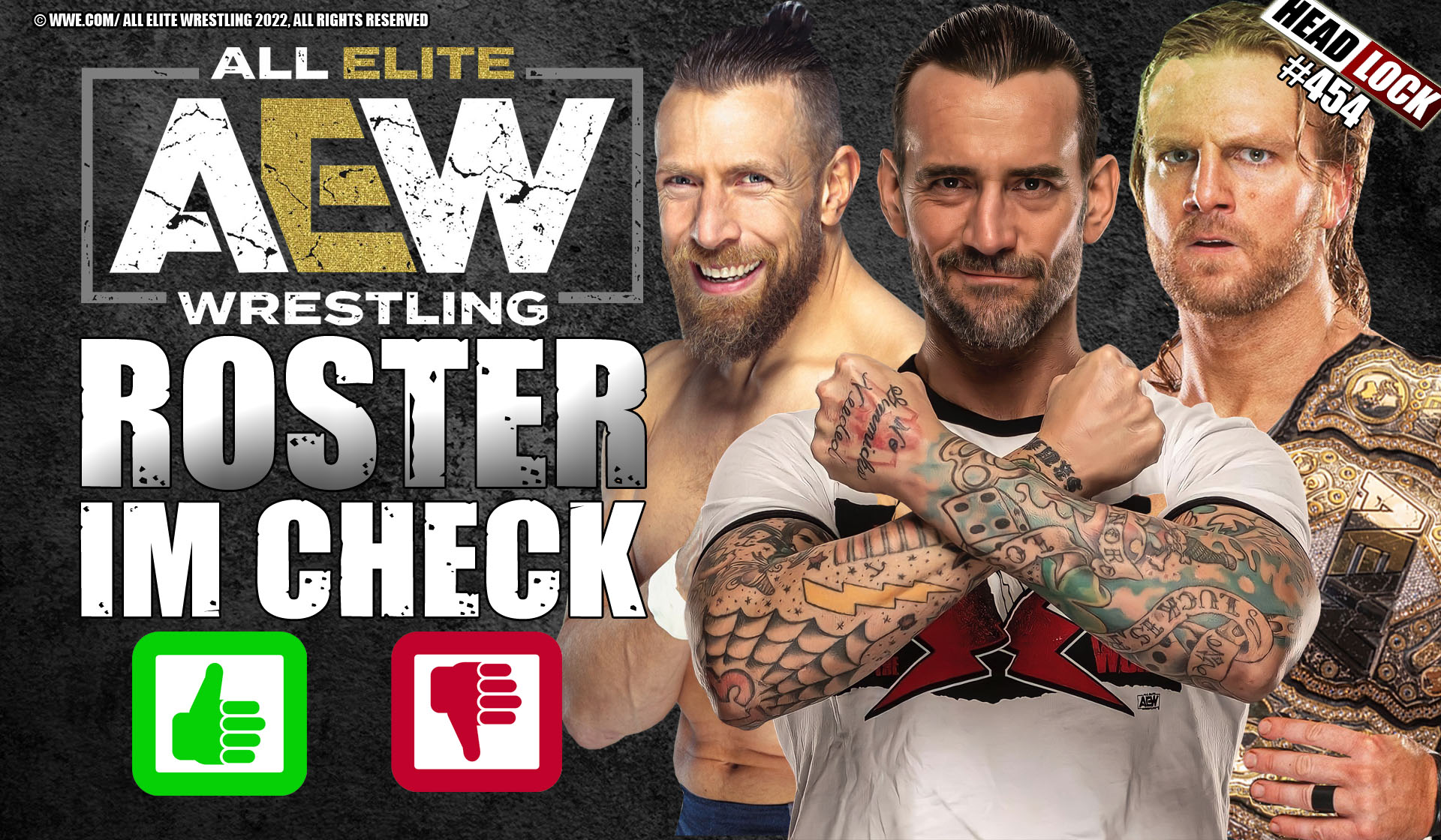 454 All Elite Wrestling im Roster Check 2022 Starken Neuzugange Probleme und Ring of Honor Headlock Der Pro Wrestling Podcast
