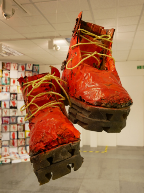 “Too big for One’s Boots”, sculpture
