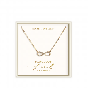 Gold Plated Cubic Zirconia Pendant Infinity Necklace - Fabulous Friend