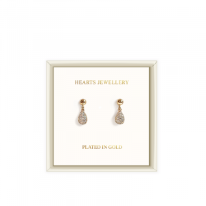 Gold Plated Cubic Zirconia Drop Earrings