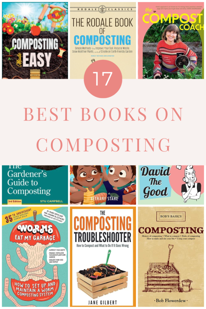 Pinterest Pin for Post about the best composting books
