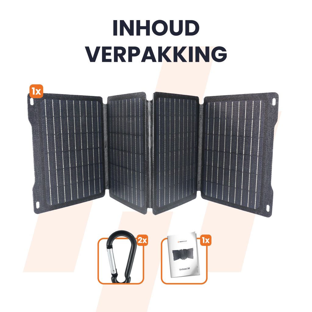 heko solar unfold 30 inhoud verpakking portable solar panel