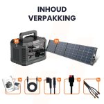 inhoud verpakking heko solar master 1000 watt powerstation en heko solar unfold 200 watt draagbaar zonnepaneel