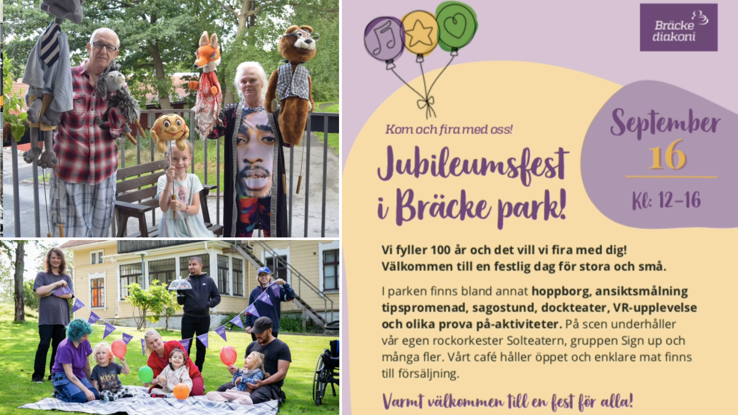 Stor 100-årsfest i Bräcke till helgen: *Gratis glass *Teater *Rockorkester *Tipspromenad *Hoppborg *Sagostund och mycket mer!