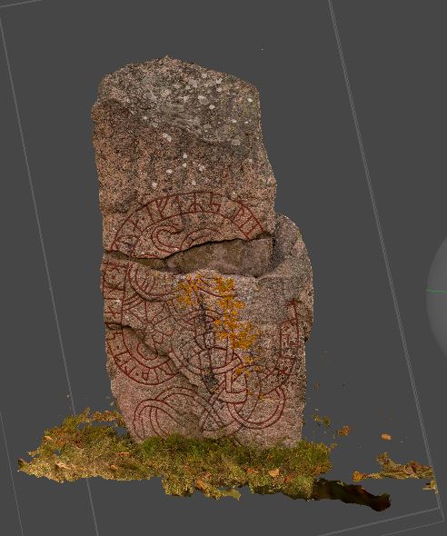 3D model of a runic stone