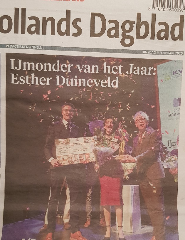 Esther Duineveld ''Ijmonder van het jaar''