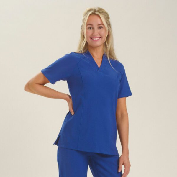 Uniformstopp helseuniform blå dame, behagelig kvalitet kvinnelig lege