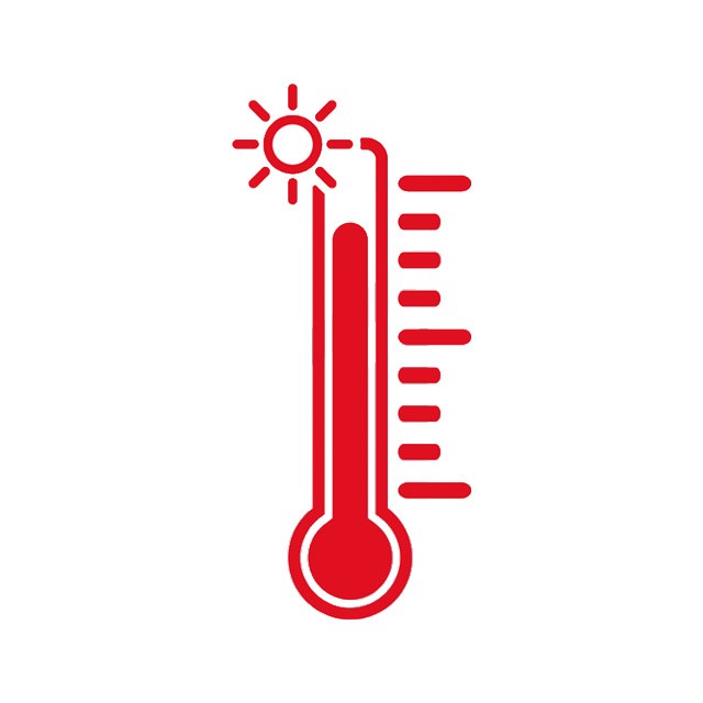 High temperature icon