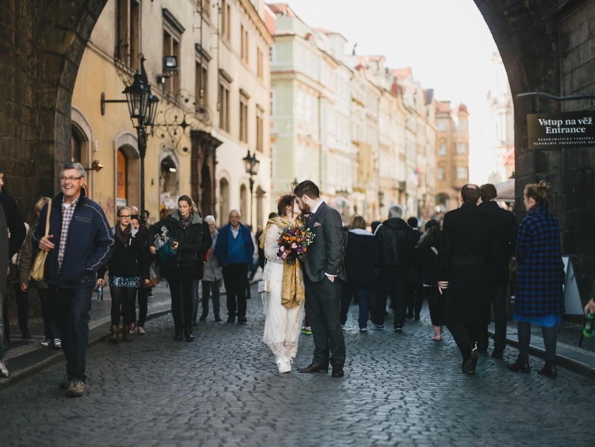 Alex and Jenni Prague wedding photographer destination photography henry lowther europe czech republic abroad UK documentary city old town square charles bridge 