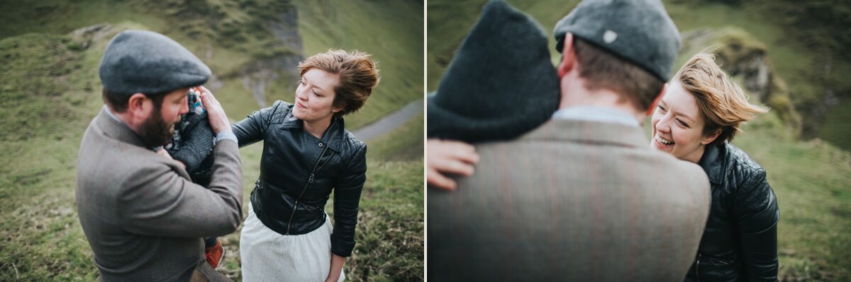 Mark and Hayley Peak District Couples family shoot engagement Lincolnshire wedding photographer