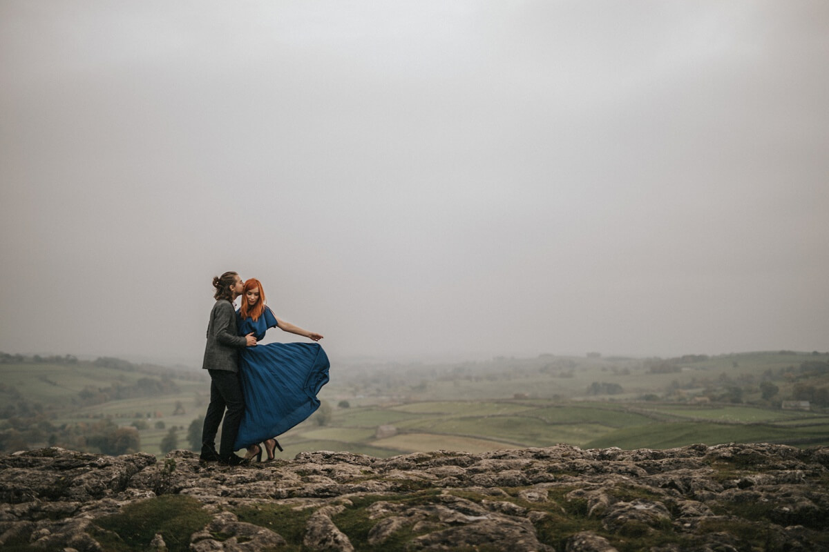 Malham cove yorkshire wedding photographer leeds photography skipton