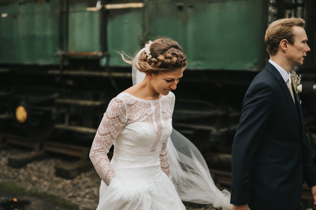 Buckinghamshire railway wedding photography Aylesbury wedding photographer