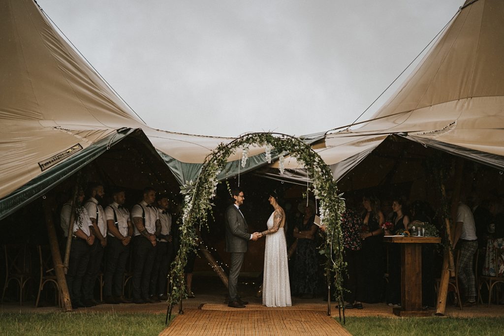 Tipi unique wedding Lester Meadows Warrington Cheshire wedding photographer