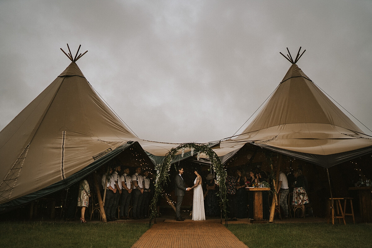 Tipi unique wedding Lester Meadows Warrington Cheshire wedding photographer