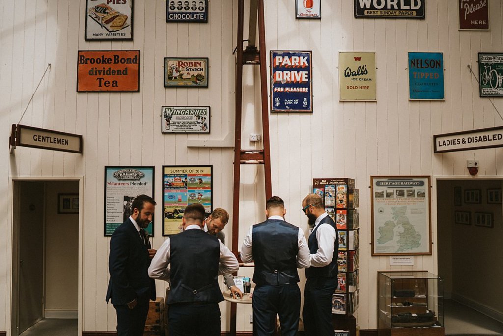 Buckinghamshire railway centre wedding Bucks wedding photography Railway wedding